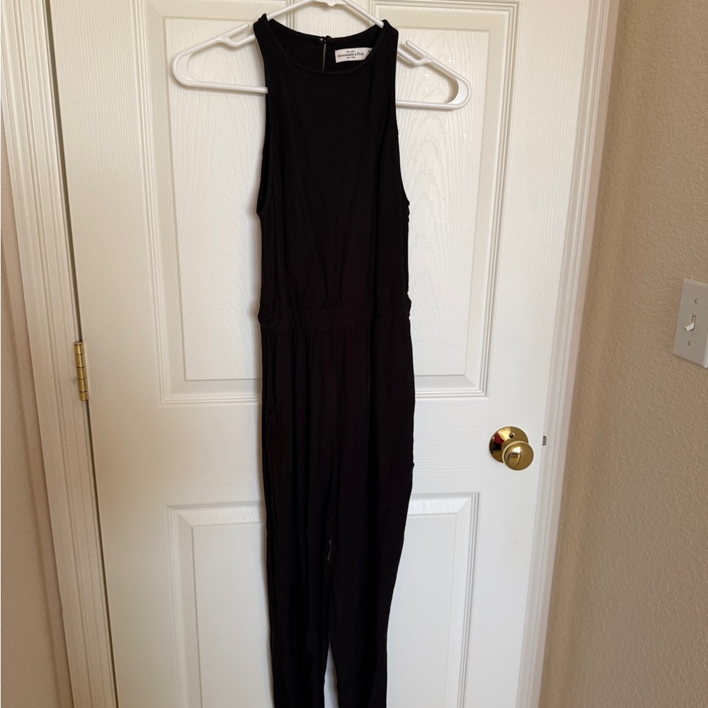 Abercrombie & Fitch Black Sleeveless Jumpsuit